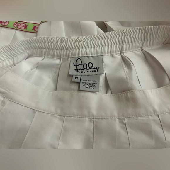 New White Lilly Pulitzer Tennis Skirt sz 14 Pleated Ladybugs Pickleball Summer - Picture 13 of 16